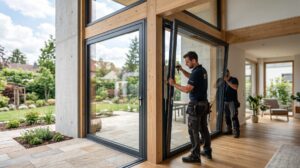 Pose de portes et fenêtres intégrées aux Camoins